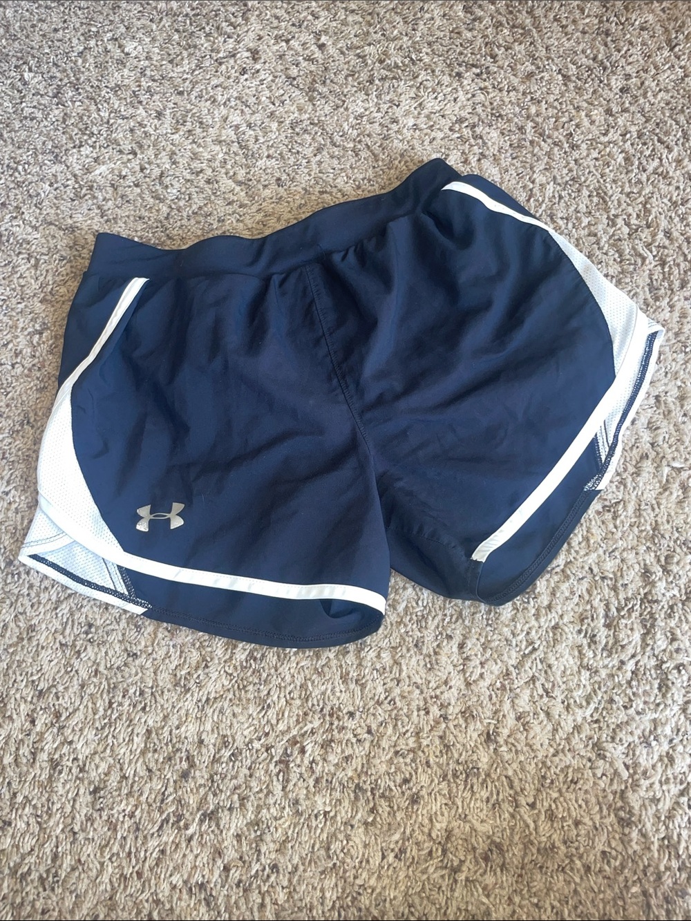 Under Armour Black and White Women's Athletic Shorts